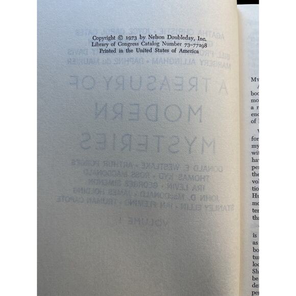 A Treasury of Modern Mysteries Volumes 1 and 2 Book Club Edition Hardcover 1973 - Picture 10 of 15